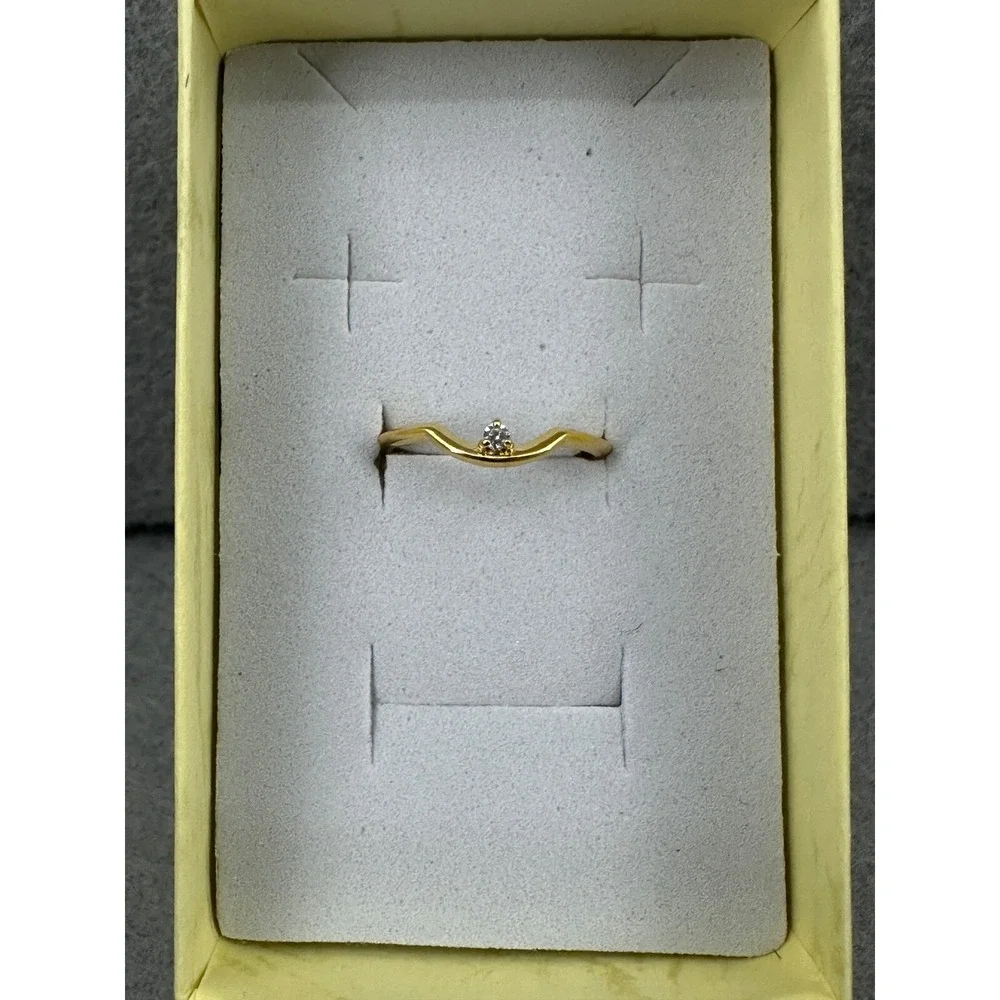 Gold over .925 silver cubic zirconiaAccent Band size 6, new‎